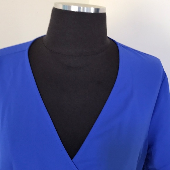 NWT! Bar lll medium conalt blue wrap blouse - Picture 2 of 8